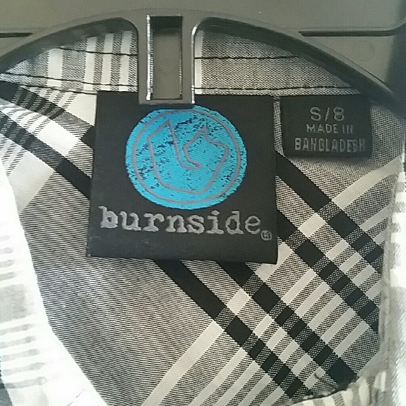 Burnside boys s/s button-up shirt size S/8 NWT - Picture 4 of 6